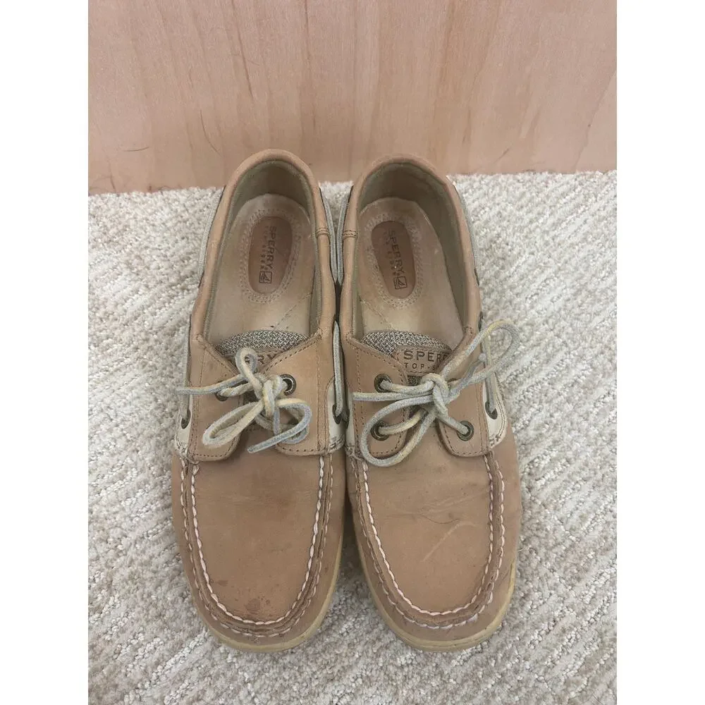 Sperry Top-Sider Leather Boat Shoes Men’s 9M Tan Brown Casual